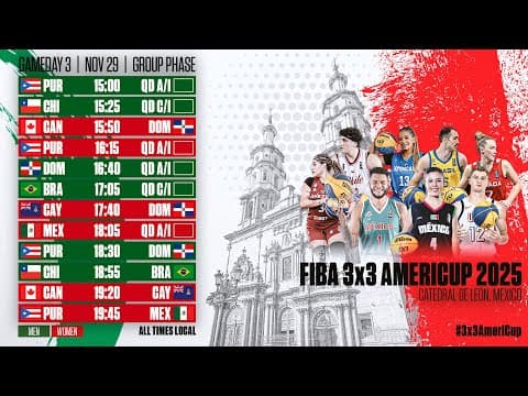 LIVE 🔴 FIBA 3x3 AmeriCup 2025 | Day 3 | 3x3 Basketball