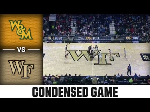William & Mary vs. Wake Forest Condensed Game| 2025-26 ACC Women's Basketball