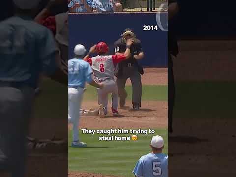 That one was close 😅 #unc #accbaseball #collegebaseball