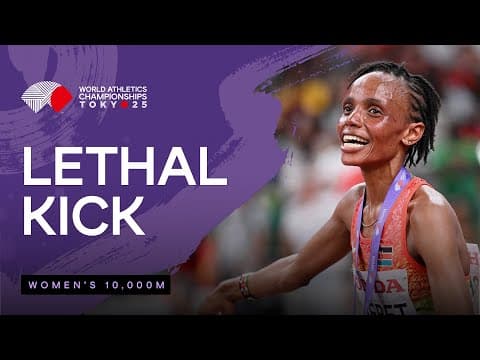 Chebet kicks to 10,000m gold ahead of Nadia Battocletti | World Athletics Championships 25
