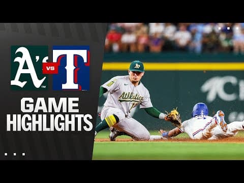 Athletics vs. Rangers Game Highlights (7/21/25) | MLB Highlights