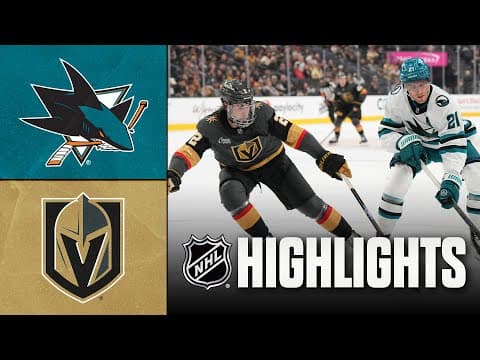 Sharks vs. Golden Knights | NHL Highlights | November 29, 2025