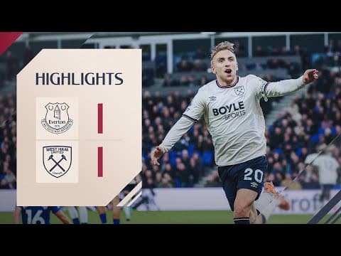 Bowen Secures Point For Hammers! | Everton 1-1 West Ham | Premier League Highlights