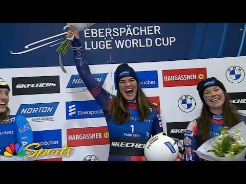 American Summer Britcher wins historic gold in Park City luge World Cup | NBC Sports