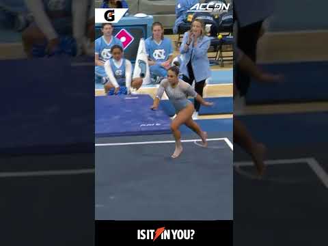 Jaw? Dropped 😮#unctarheels #tarheels #ncaagymnastics #collegegymnastics #gymnasticsfloorroutine