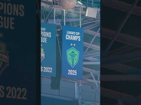 😍 Sounders unveil Leagues Cup banner at Lumen Field! #football #soccer #leaguescup #seattlesounders