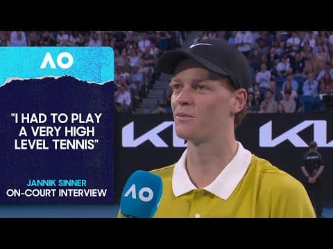 Jannik Sinner On-Court Interview | Australian Open 2026 First Round