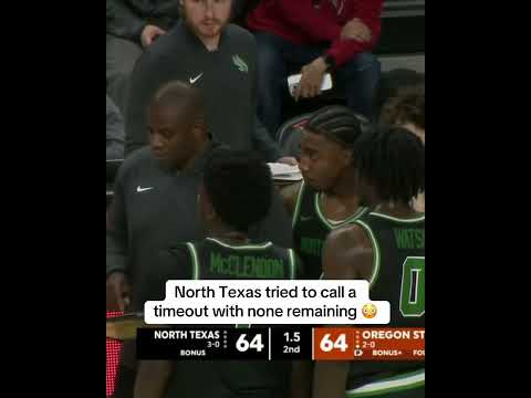 North Texas lost to Oregon State on two technical free throws 😬