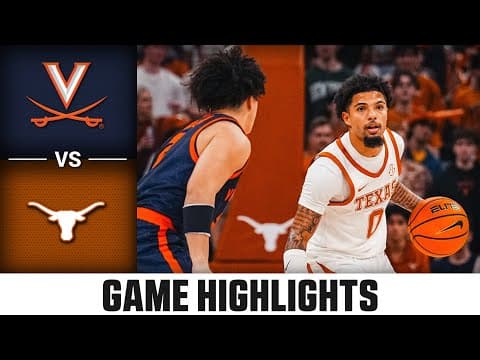 Virginia vs. Texas Game Highlights | 2025-26 ACC Men's Basketball
