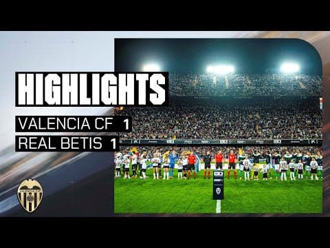 VALENCIA CF 1 - 1 REAL BETIS | RESUMEN DEL PARTIDO - JORNADA 12 DE LALIGA EA SPORTS 2025 - 2026