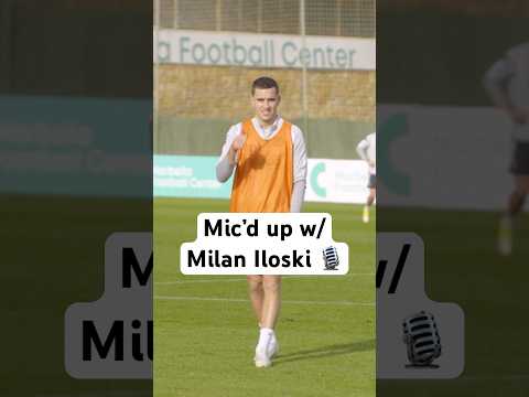 Milan on the mic in Marbella 🎙️ #DOOP #MLS #soccer #training #trainingcamp