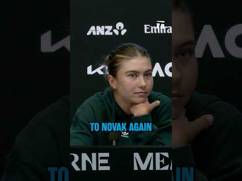 Iva looking to emulate the goat 👏 #tennis #australianopen #ivajovic #novakdjokovic