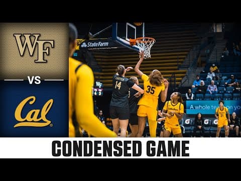 Wake Forest vs. Cal Condensed Game | 2025-26 ACC Women’s Basketball