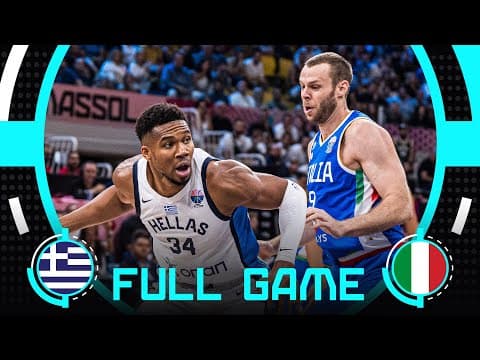 Group Phase | Greece v Italy | Full Basketball Game | FIBA EuroBasket 2025