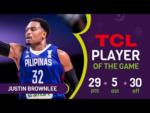 Justin Brownlee ( 29 ) | TCL Player Of The Game | KSA vs PHI | FIBA Asia Cup 2025