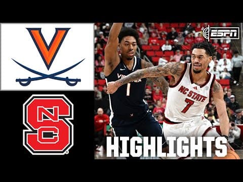 TENSIONS FLARE 😳 Virginia Cavaliers vs. NC State Wolfpack | Full Game Highlights | ESPN CBB