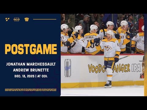 Jonathan Marchessault & Andrew Brunette - Postgame: Dec. 13, 2025
