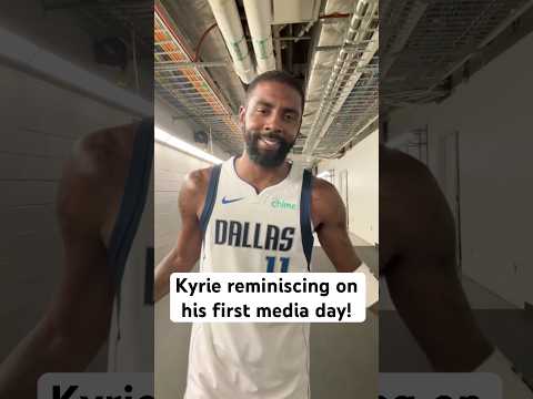 Kyrie remembers his first media day and shows love to Cooper Flagg and the other young Mavs 😂