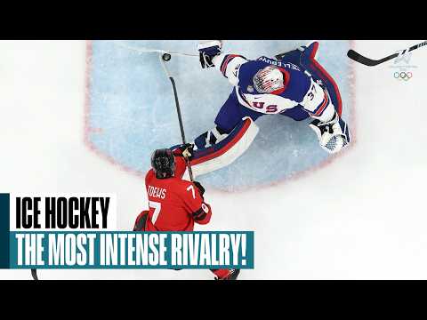 The most intense rivalry in sport! Men's Ice Hockey final between team USA & team Canada