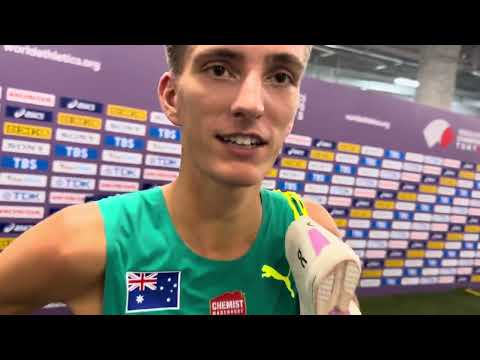 Australia’s Ky Robinson talks after 4th place finish in men’s 5000