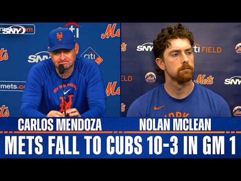 Carlos Mendoza and Nolan McLean on 'frustrating' 10-3 loss to Cubs in game 1 of double header