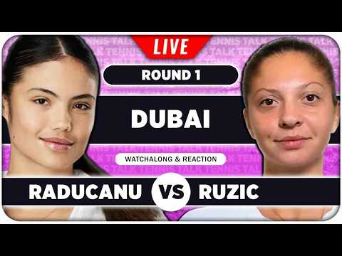 RADUCANU vs COCCIARETTO • WTA Dubai 2026 • LIVE Tennis Watchalong