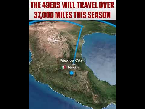 The 49ers are projected to travel 37,909 miles in 2026, the most by an NFL team since 2002 ✈️