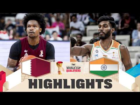 Qatar 🇶🇦 v India 🇮🇳 | Highlights | FIBA Basketball World Cup 2027 Asian Qualifiers