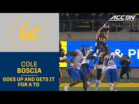 Cal's Cole Boscia Goes Up And Gets It For A Touchdown