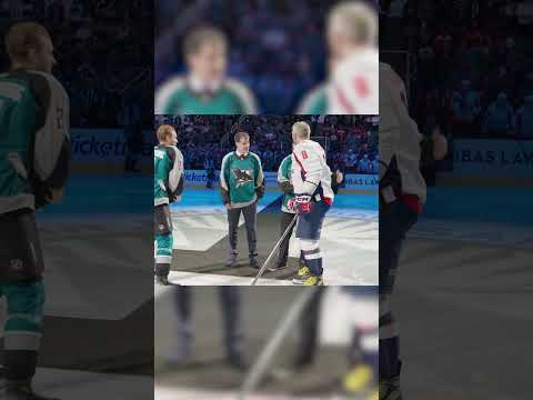 Marleau and Ricci drop the puck.  #hockey #nhl #sharks