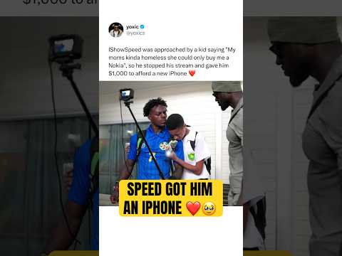 Speed gave this fan money to buy an iPhone 🙌❤️