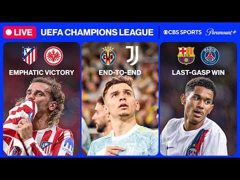 UEFA Champions League 24/7 🔥 | UCL MD2: Atleti, PSG & MORE | Tuesday 10/7 | CBS Sports Golazo