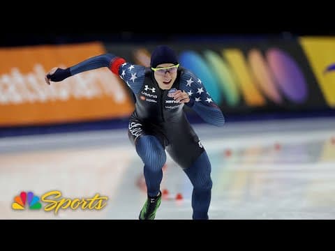 Jordan Stolz wins the 1500m to CLINCH third gold of the SLC World Cup opener | NBC Sports