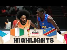 Côte d'Ivoire 🇨🇮 v Congo DR 🇨🇩 | Extended Highlights | FIBA Basketball World Cup 2027 African Qualif
