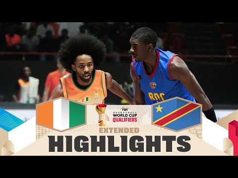 Côte d'Ivoire 🇨🇮 v Congo DR 🇨🇩 | Extended Highlights | FIBA Basketball World Cup 2027 African Qualif