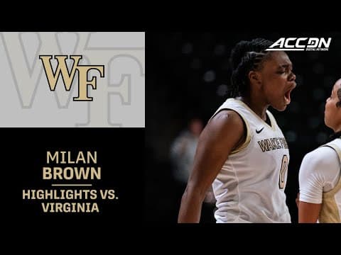 Virginia's Caitlin Weimar Goes For A Double Double In A Victory