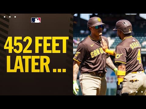 452 FEET! 😳 Manny Machado with a LOUD homer for the Padres!