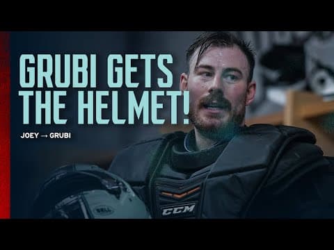 A Rare Goalie To Goalie F1 Helmet Handoff!