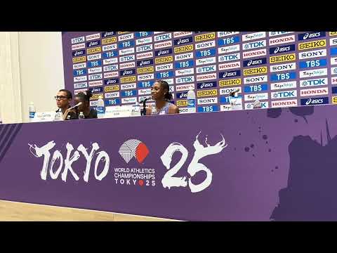 Melissa Jefferson-Wooden after winning 2025 World 100m title