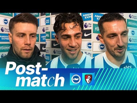 POST-MATCH | Hurzeler, Kostoulas And Dunk | Brighton v Bournemouth