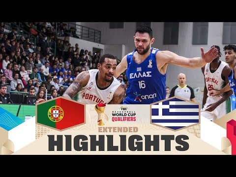 Portugal 🇵🇹 v Greece 🇬🇷 | Extended Highlights | FIBA Basketball World Cup 2027 European Qualifiers