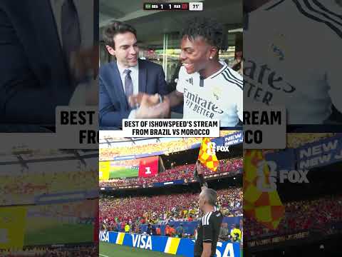 Ishowspeed had himself a day at the Brazil vs Morocco match