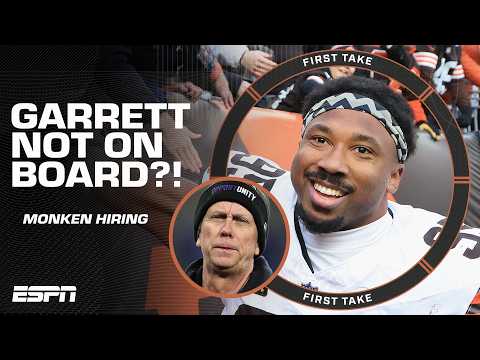 Myles Garrett's MEME REACTION to the Cleveland Browns hiring Todd Monken 😳 | First Take