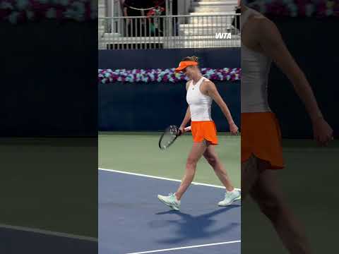 Elina Svitolina locks in her spot in the Dubai quarterfinals! 😄 #wta #tennis #dubai