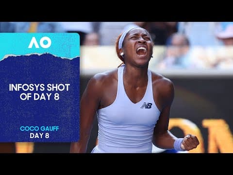 Coco Gauff Hits Passing Shot on the Reverse! | Infosys Shot of Day 8 | Australian Open 2026