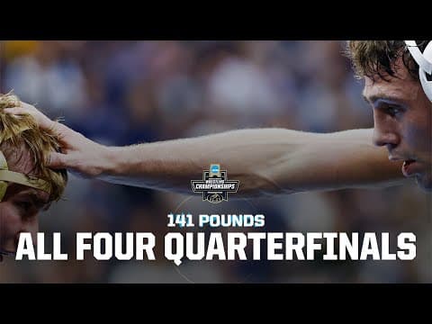 All four 141 lb matches - 2025 NCAA wrestling quarterfinals