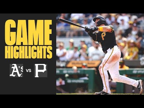 The Pirates score 11 in second straight shutout win | Pirates vs Athletics Game Highlights (9/21/25)