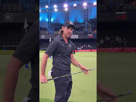 Tommy Fleetwood was showing off the full shot repertoire before his @TGL  match. #TeamTaylorMade