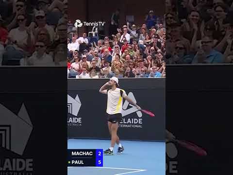 An outrageous volley from Tomas Machac 🥶 #TomasMachac #tennis #ATPTour #sports #AdelaideTennis