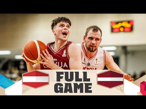 Austria v Latvia | Full Basketball Game | FIBA Basketball World Cup 2027 European Qualifiers